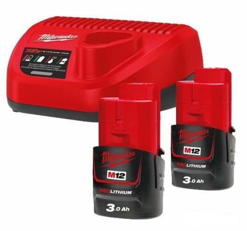 Milwaukee M12NRG-302 sada akumulátorů 12V/ 3Ah