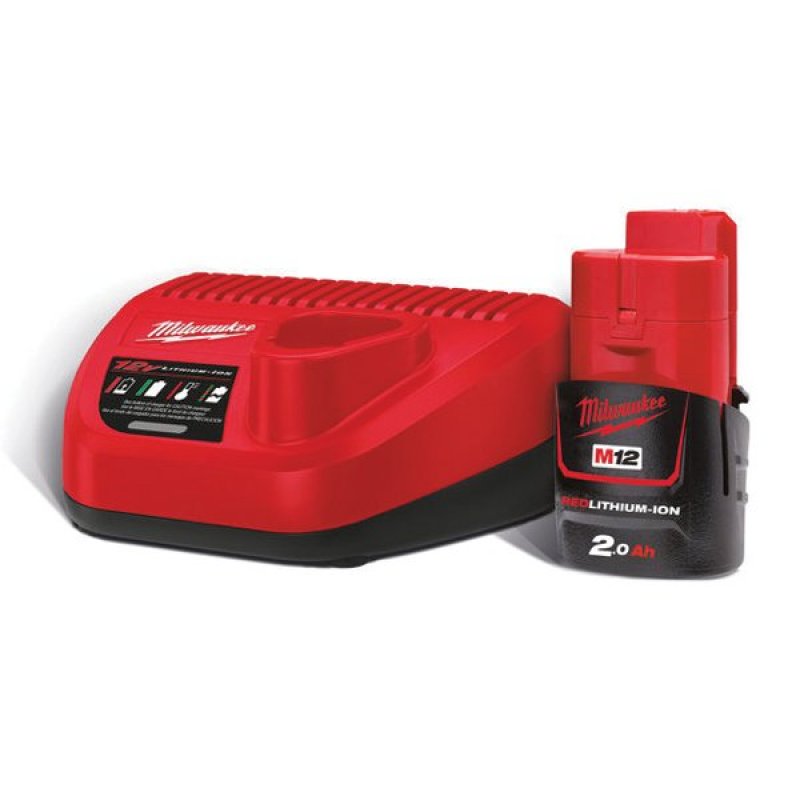 Milwaukee M12NRG-201 nabíječka a akumulátor 12V